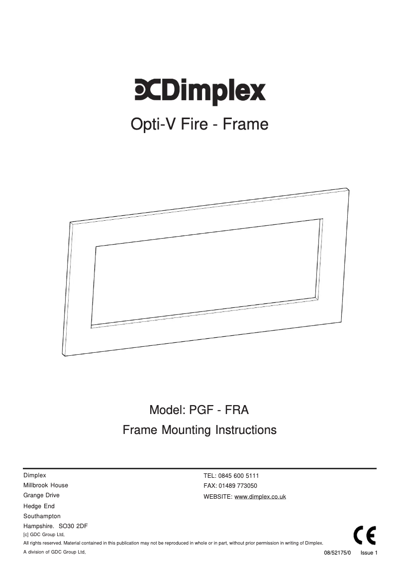 Page n°1 - Manuel utilisateur Dimplex PGF10