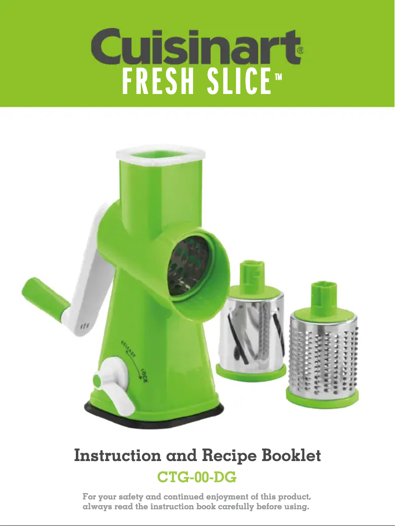 Page 1 de la notice Manuel utilisateur Cuisinart CTG-00-DG