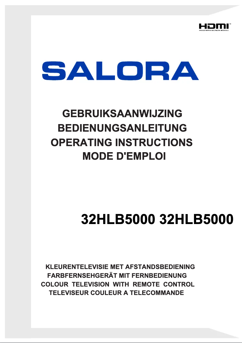 Image de la première page du manuel de l'appareil 32HLB5000