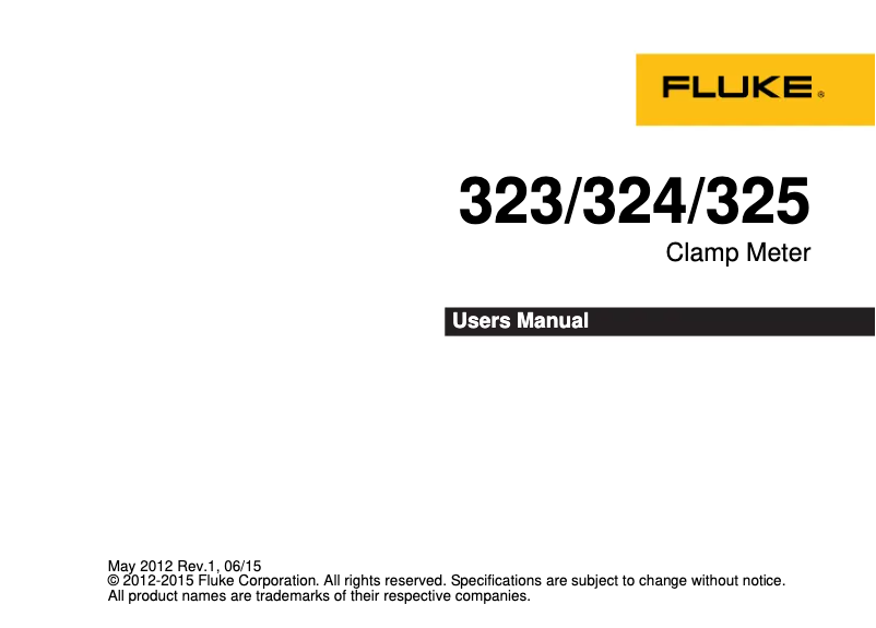 Página 1 del manual Manual de usuario Fluke 117