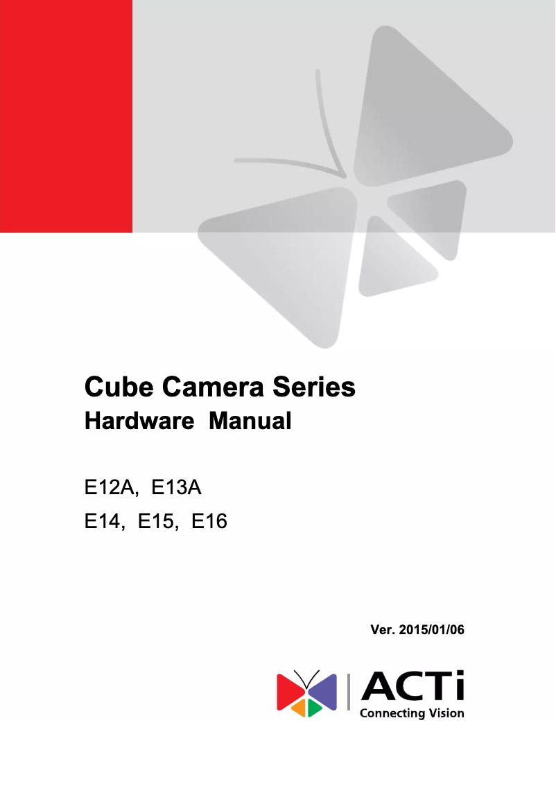 Image de la première page du manuel de l'appareil E15