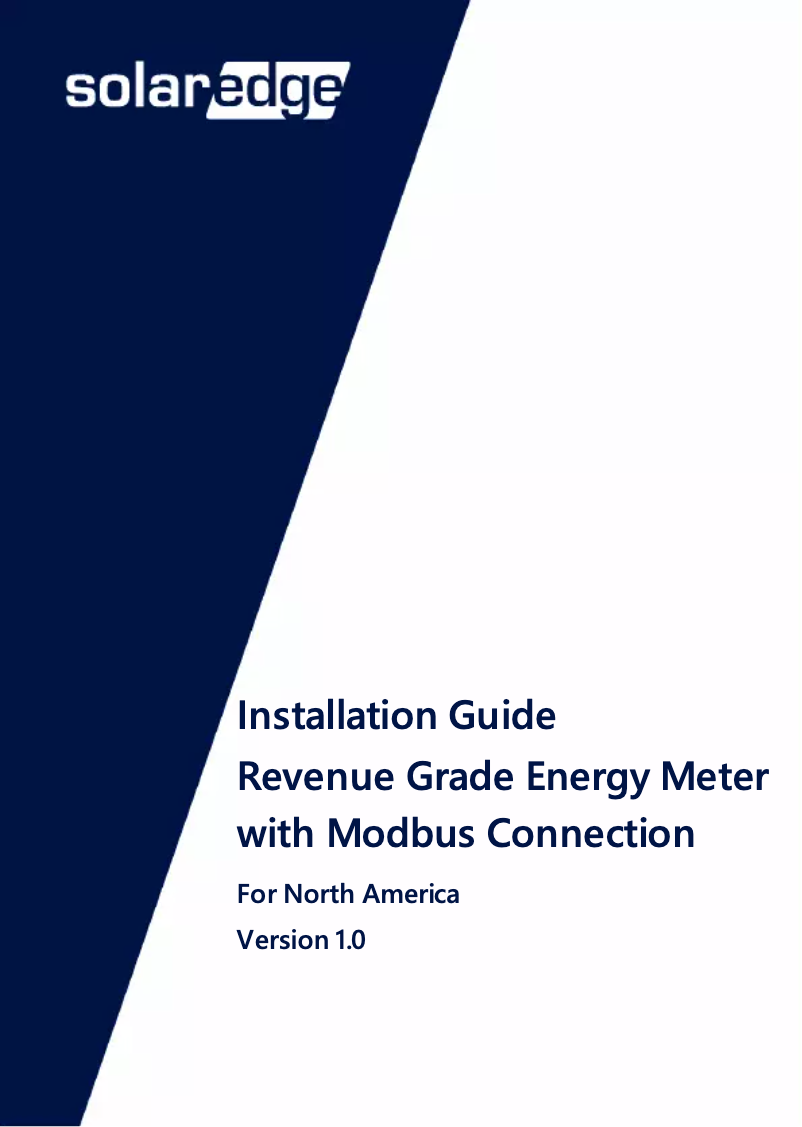 Imagen de la primera página del manual del dispositivo SE-RGMTR-3D-208V-A