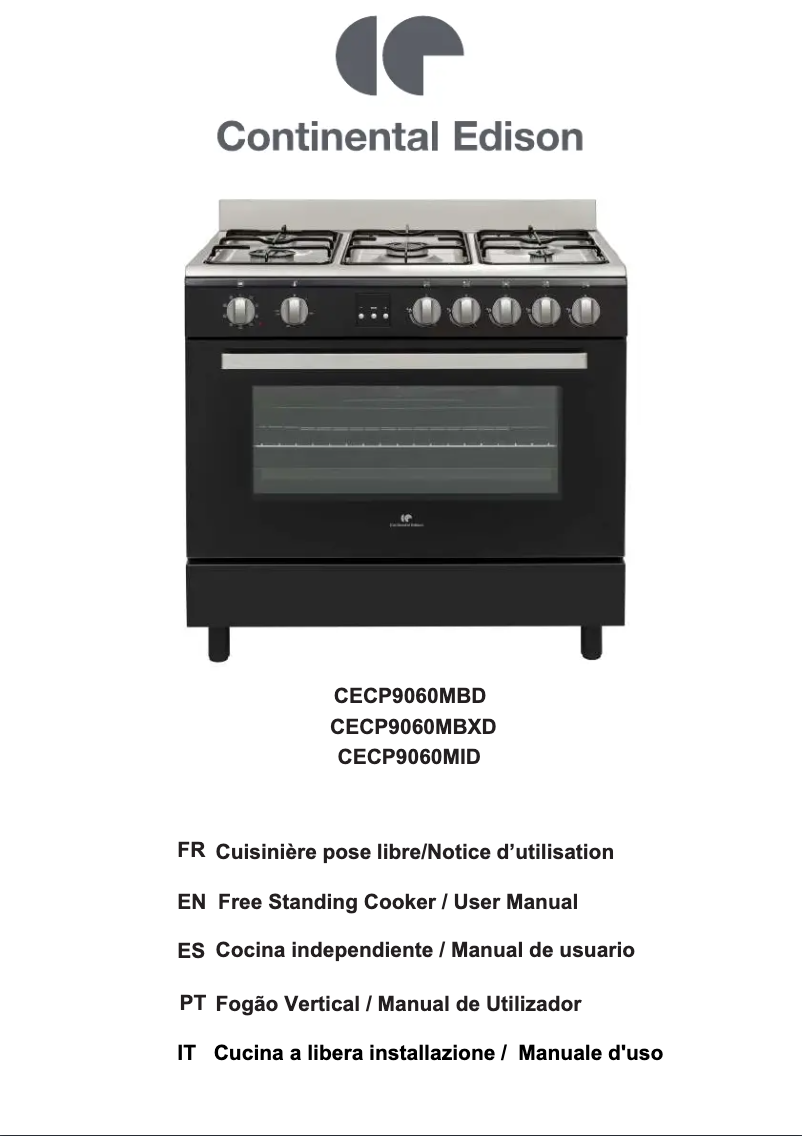 Page n°1 - Manuel utilisateur Continental Edison CECP9060MID