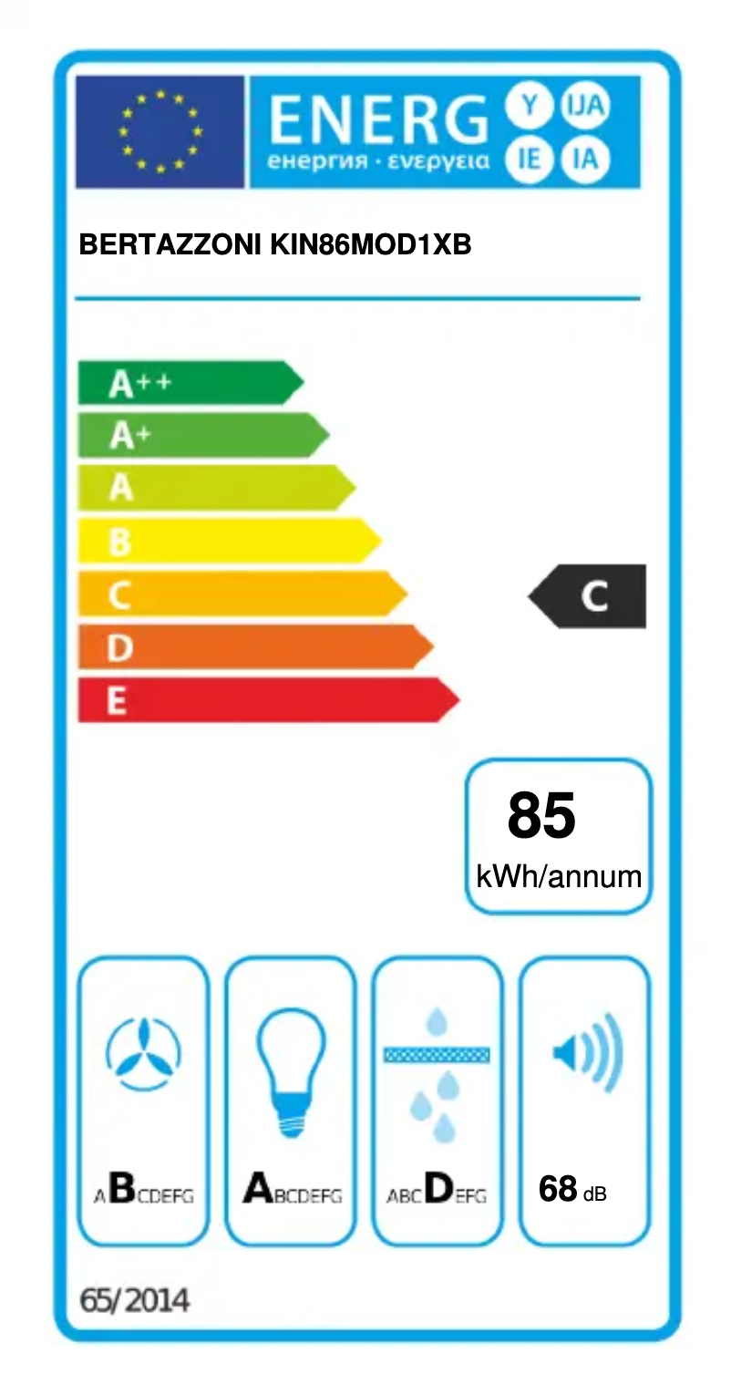 Page n°1 - Label énergétique Bertazzoni KIN86MOD1XB