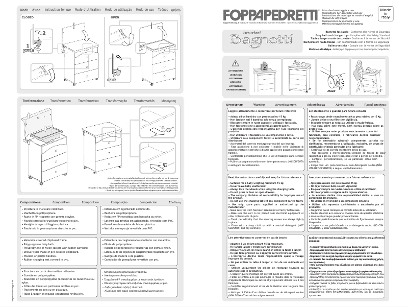 Page n°1 - Manuel utilisateur Foppapedretti Amy