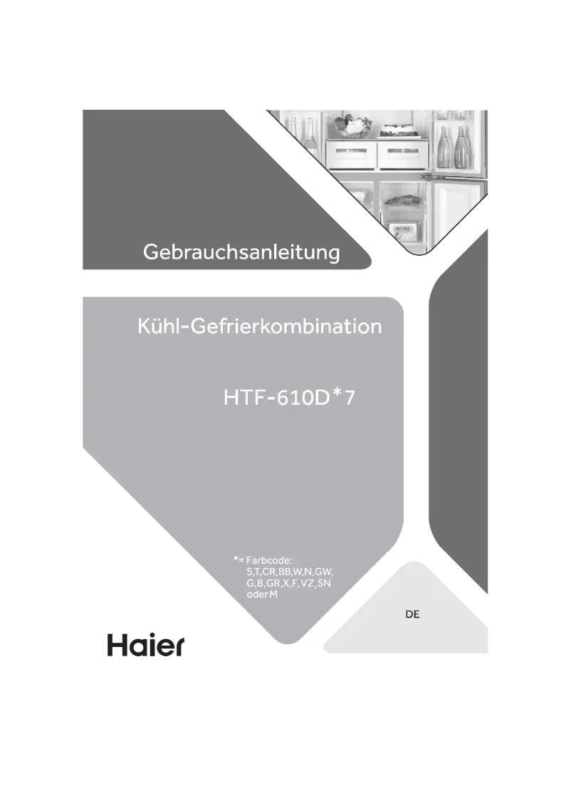 Page n°1 - Manuel utilisateur Haier HTF-610DGW7