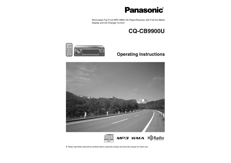 Page n°1 - Manuel utilisateur Panasonic CQ-CB9900U