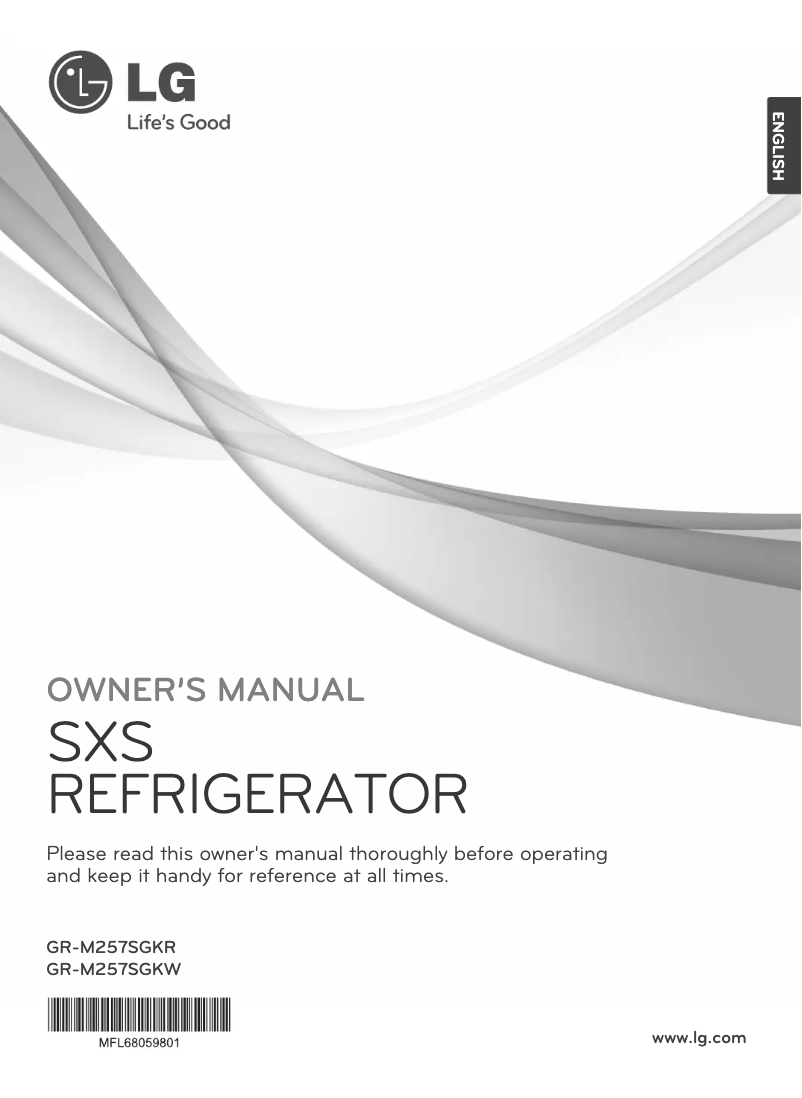 Image de la première page du manuel de l'appareil GR-M257SGKR