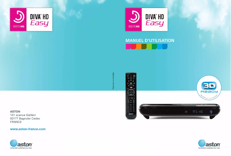 Page n°1 - Manuel utilisateur Aston Diva HD Easy