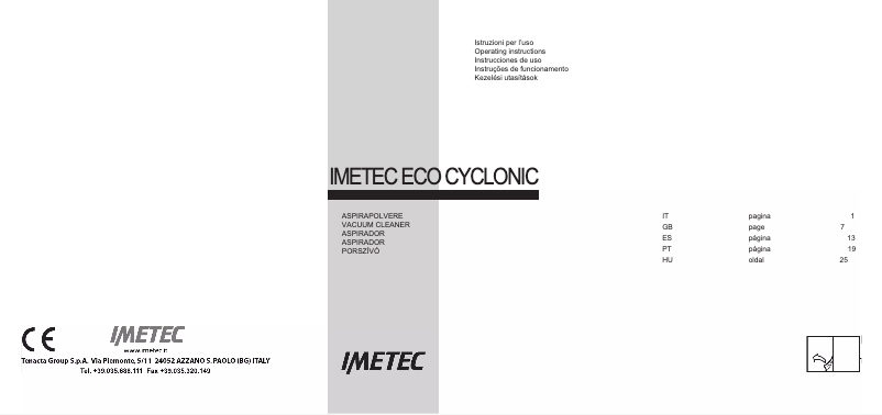 Página 1 del manual Manual de usuario Imetec Eco E1