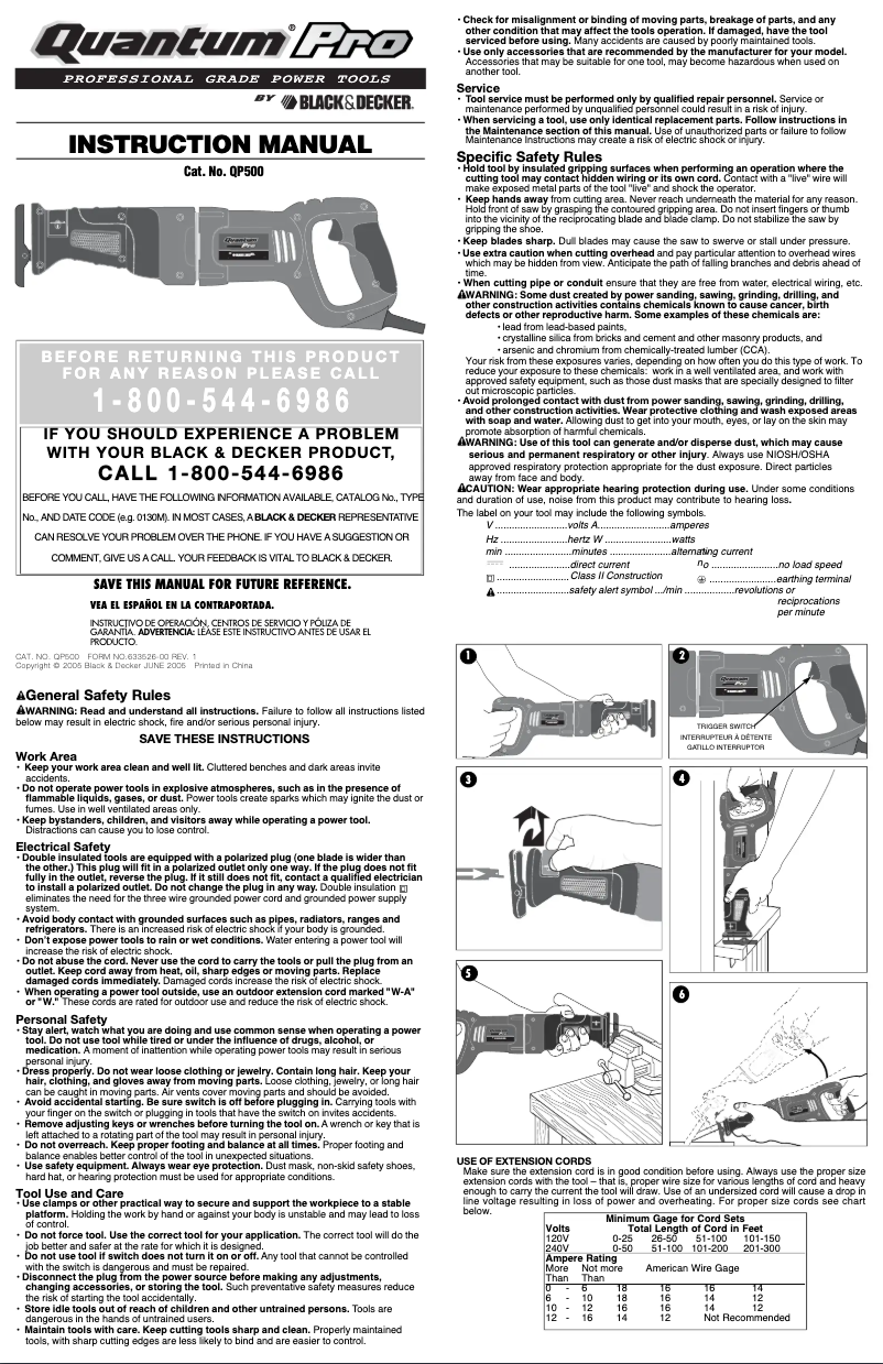 Page n°1 - Manuel utilisateur Black & Decker QP500