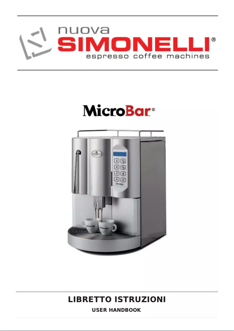 Page n°1 - Manuel utilisateur Nuova Simonelli Microbar AD