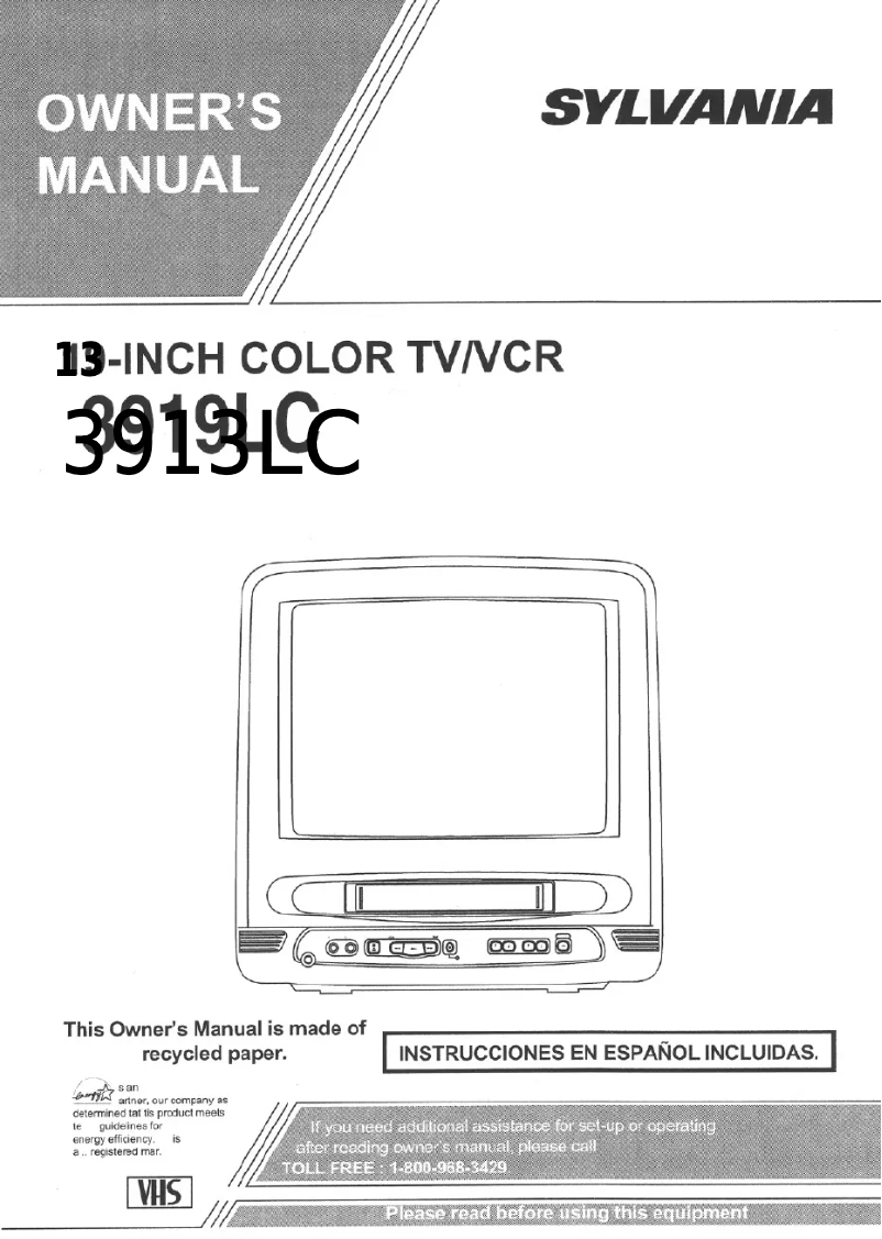 Image de la première page du manuel de l'appareil 3913LC
