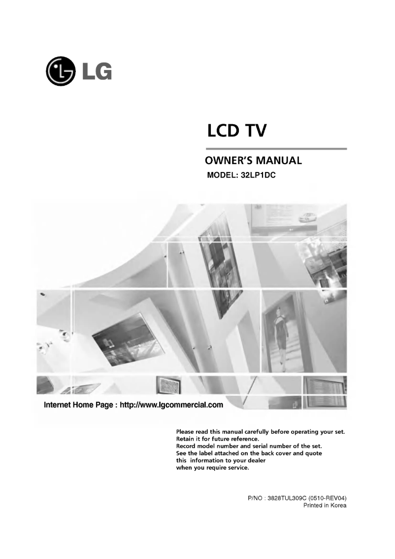 Page 1 of the manual User Manual LG 32LP1DC