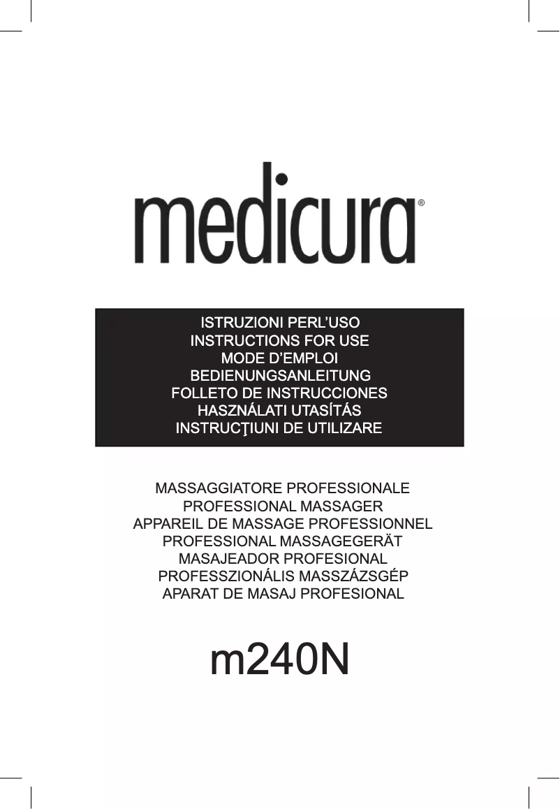 Page 1 de la notice Manuel utilisateur Medicura M240N