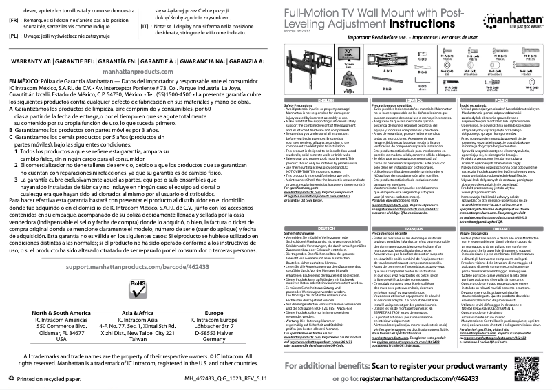 Image de la première page du manuel de l'appareil 462433