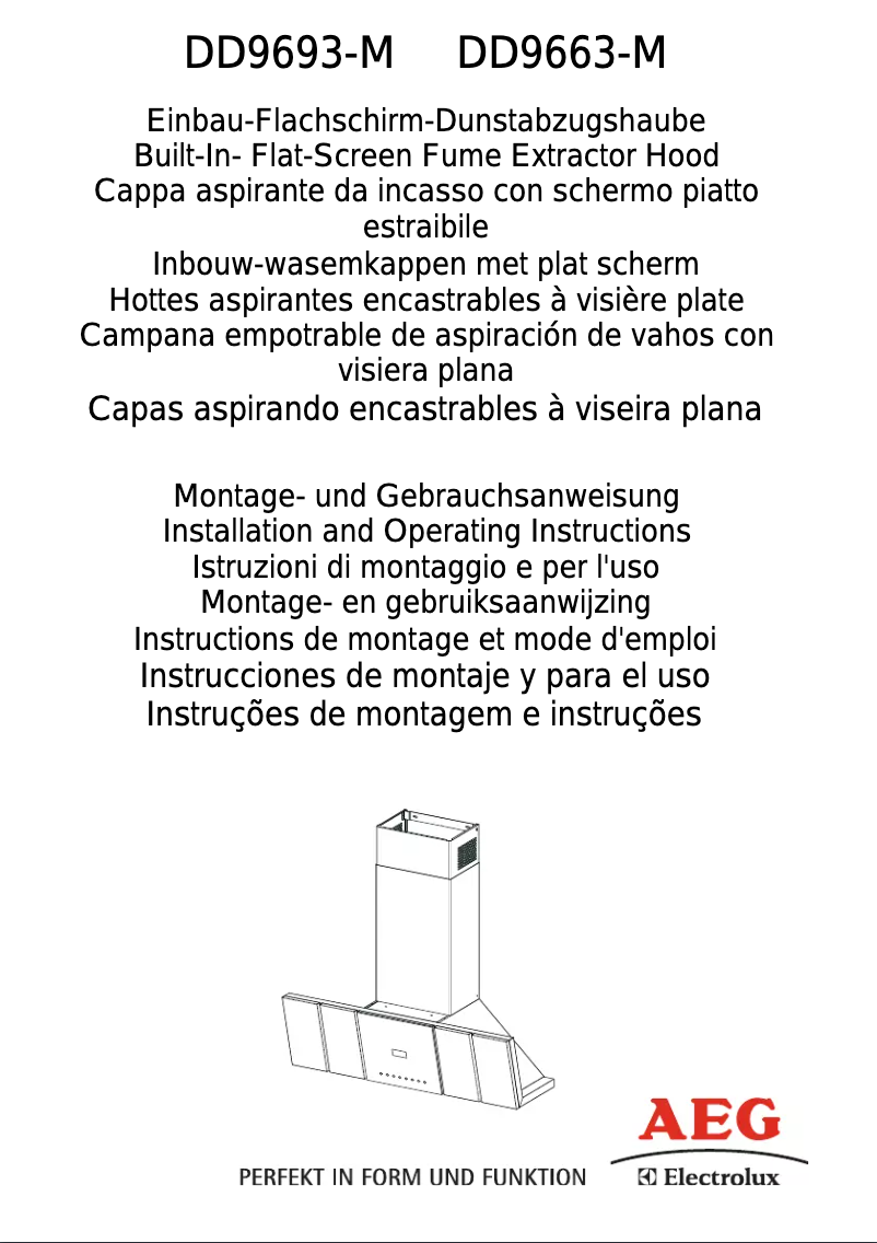 Page 1 de la notice Manuel utilisateur AEG-Electrolux DD 9693