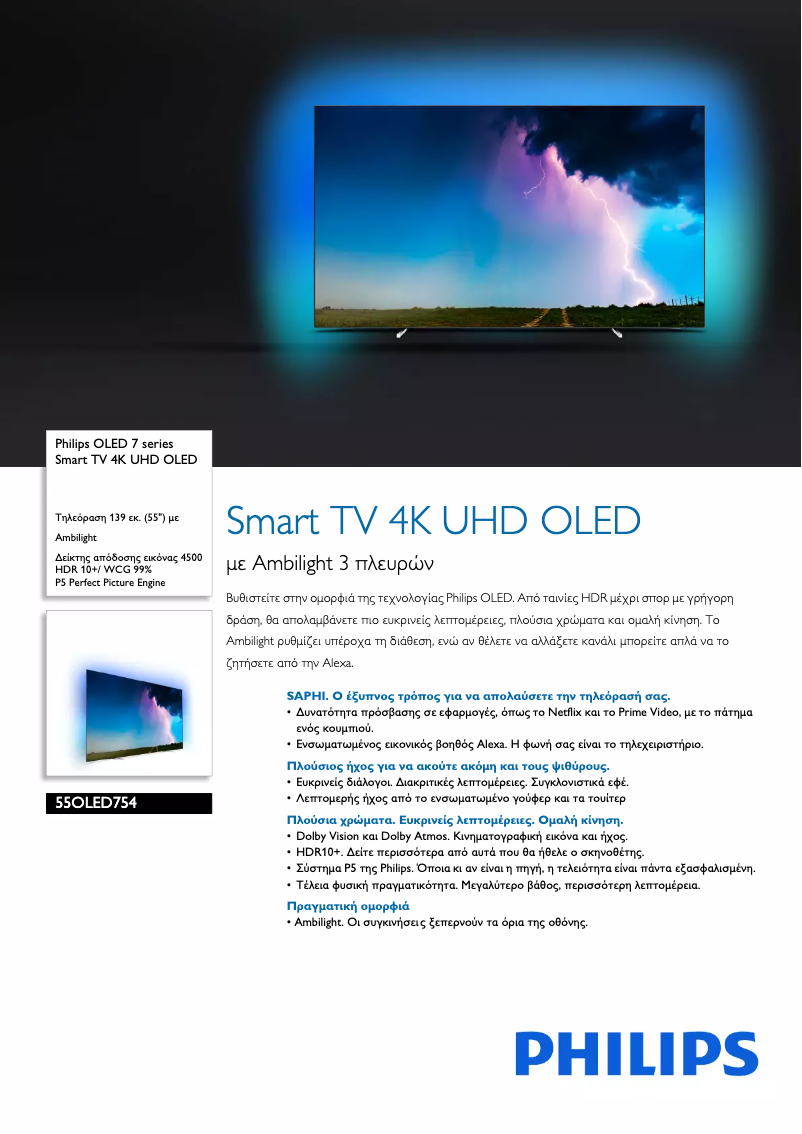 Image de la première page du manuel de l'appareil 55OLED754