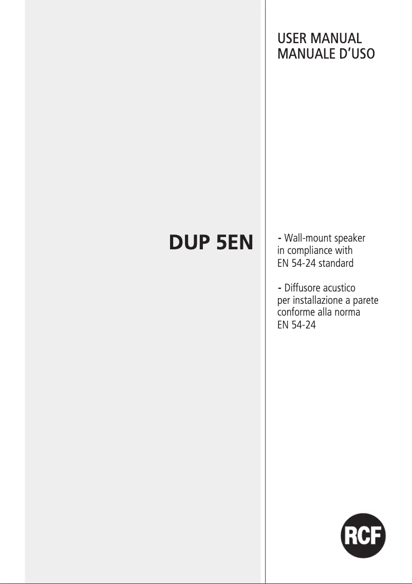 Image de la première page du manuel de l'appareil DUP 5EN