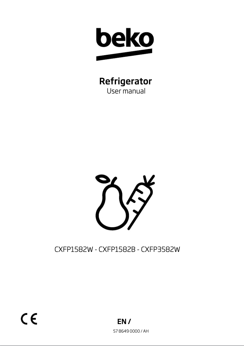 Page 1 de la notice Manuel utilisateur Beko CXFP3582