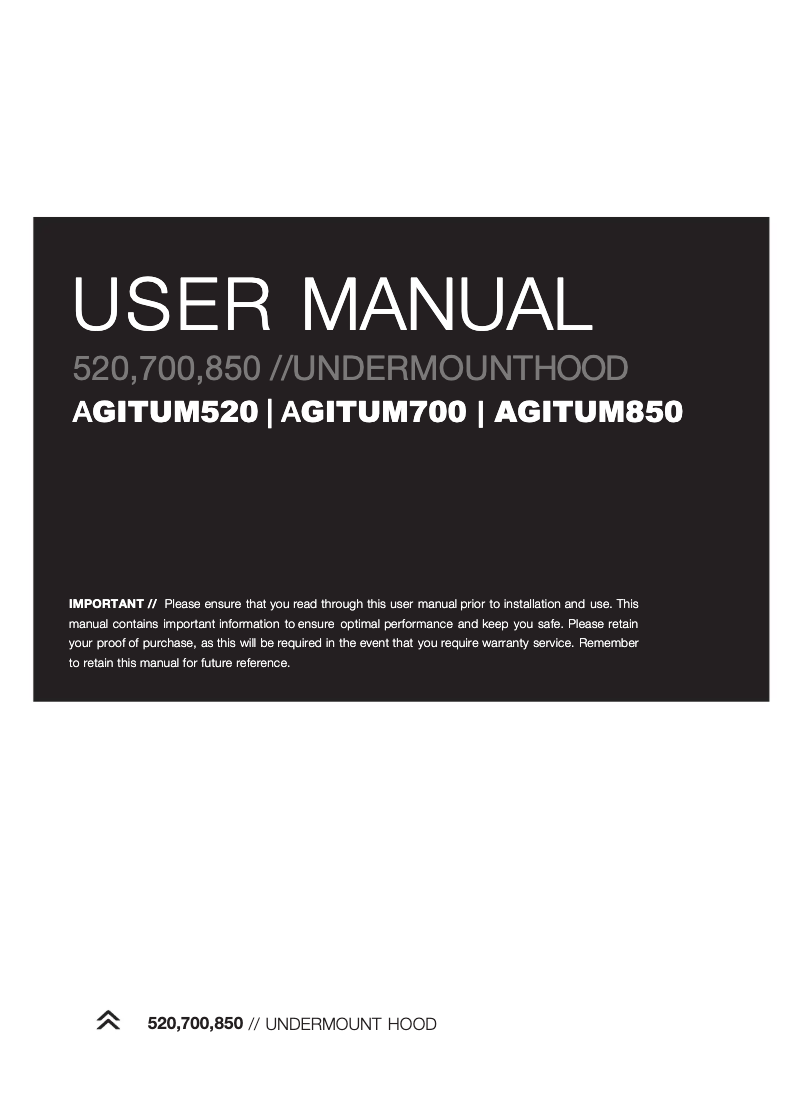 Page n°1 - Manuel utilisateur Tisira AGITUM850