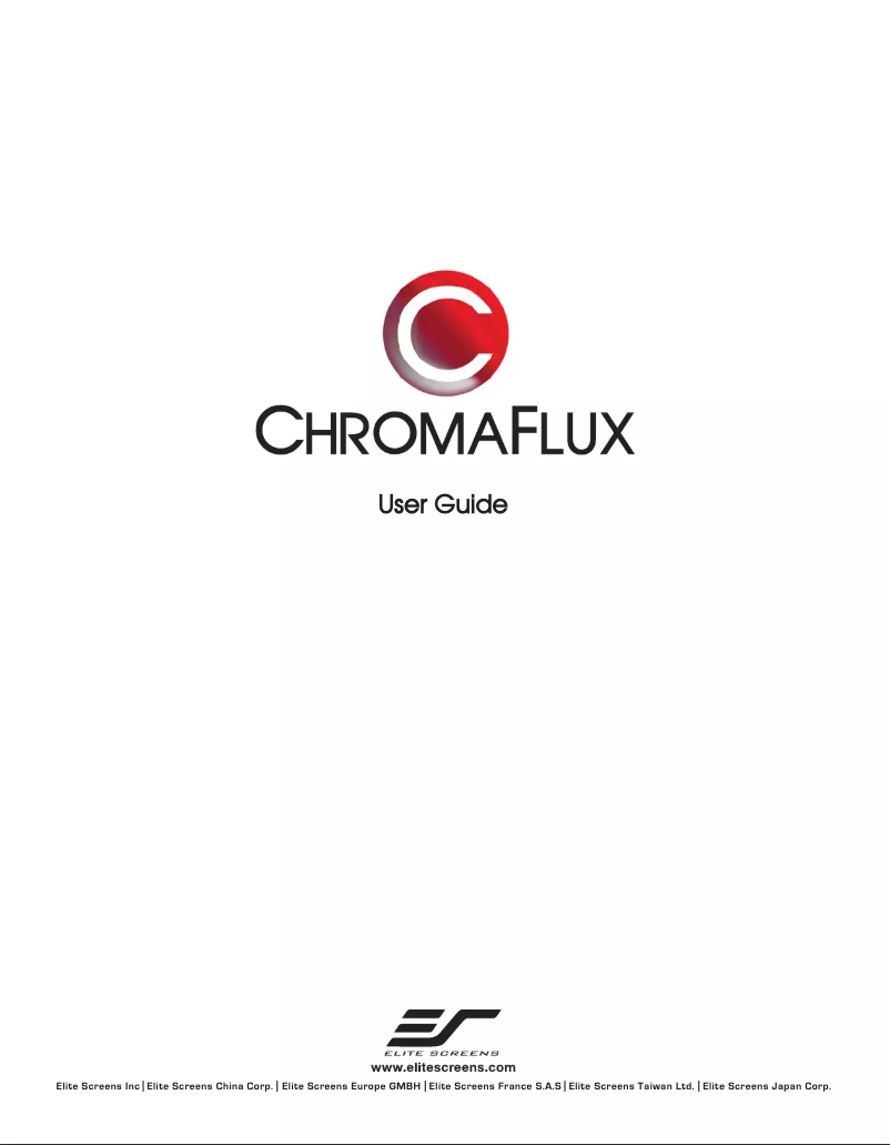 Page 1 de la notice Manuel utilisateur Elite Screens S5D-S