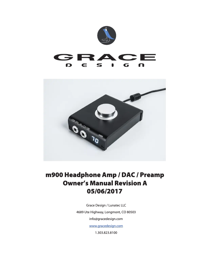Image de la première page du manuel de l'appareil m900