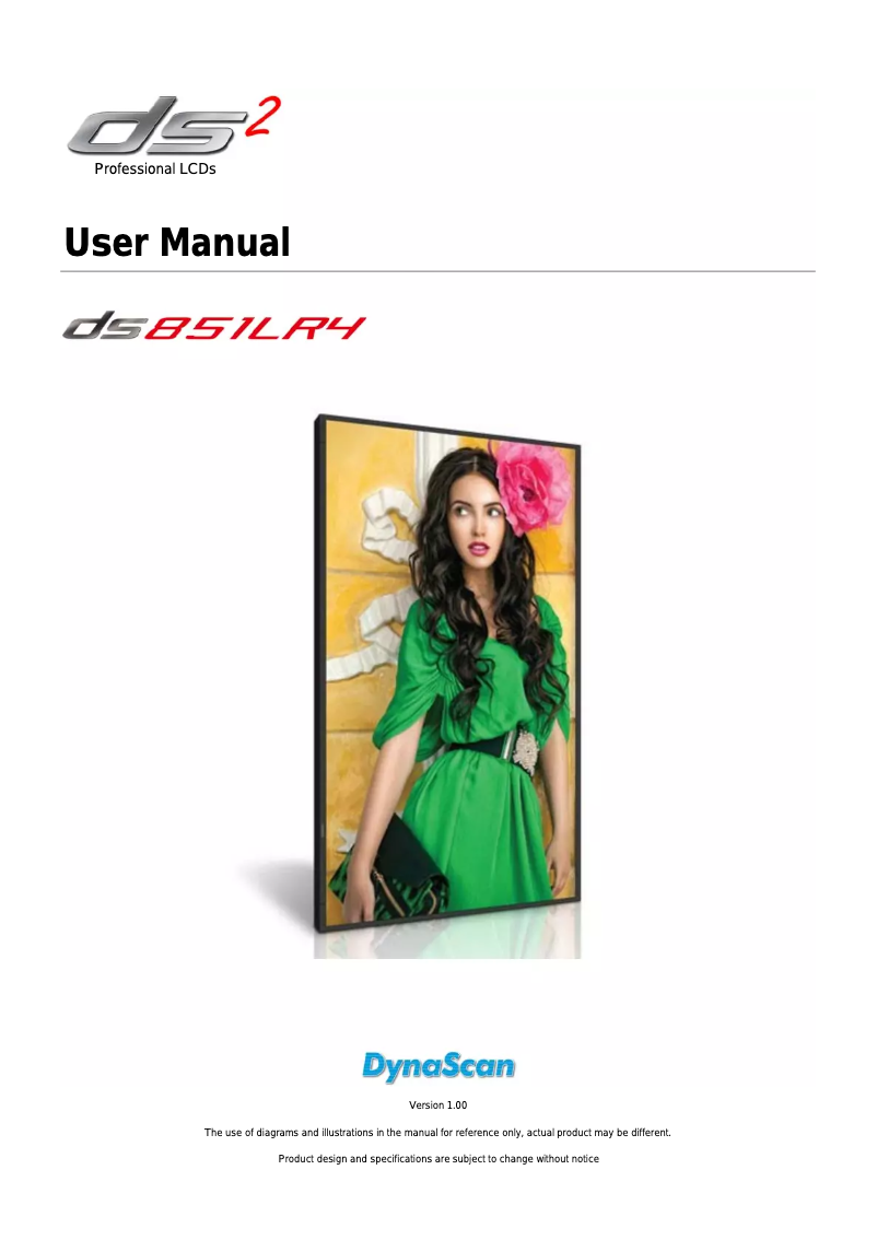 Page n°1 - Manuel utilisateur DynaScan DS851LR4