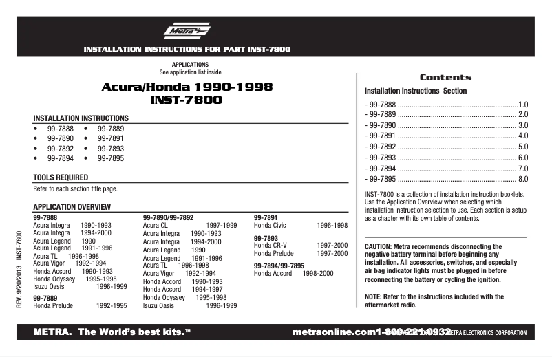 Image de la première page du manuel de l'appareil 99-7891