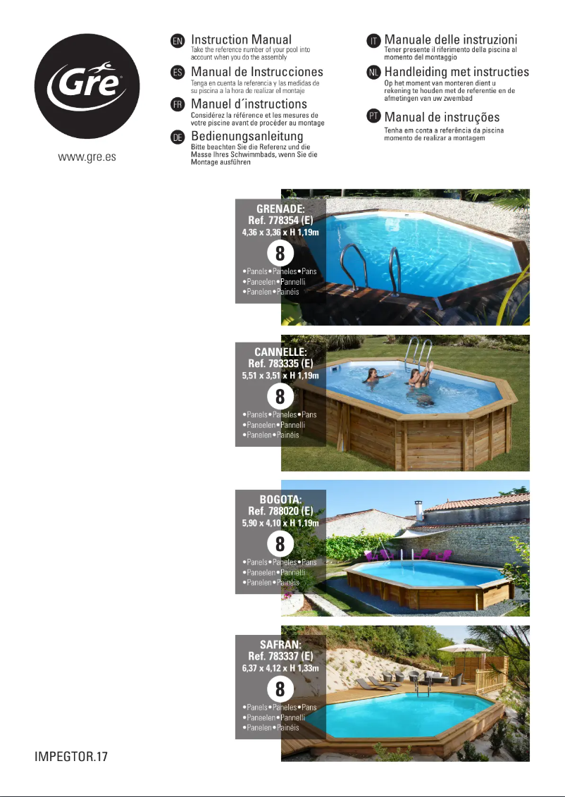 Page 1 de la notice Manuel utilisateur Gre 790086