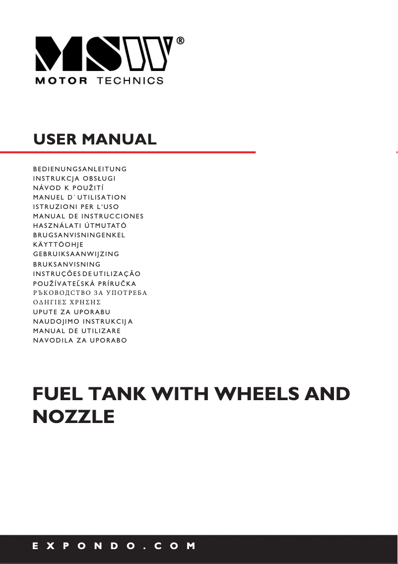 Page n°1 - Manuel utilisateur MSW MSW-FM-N-53