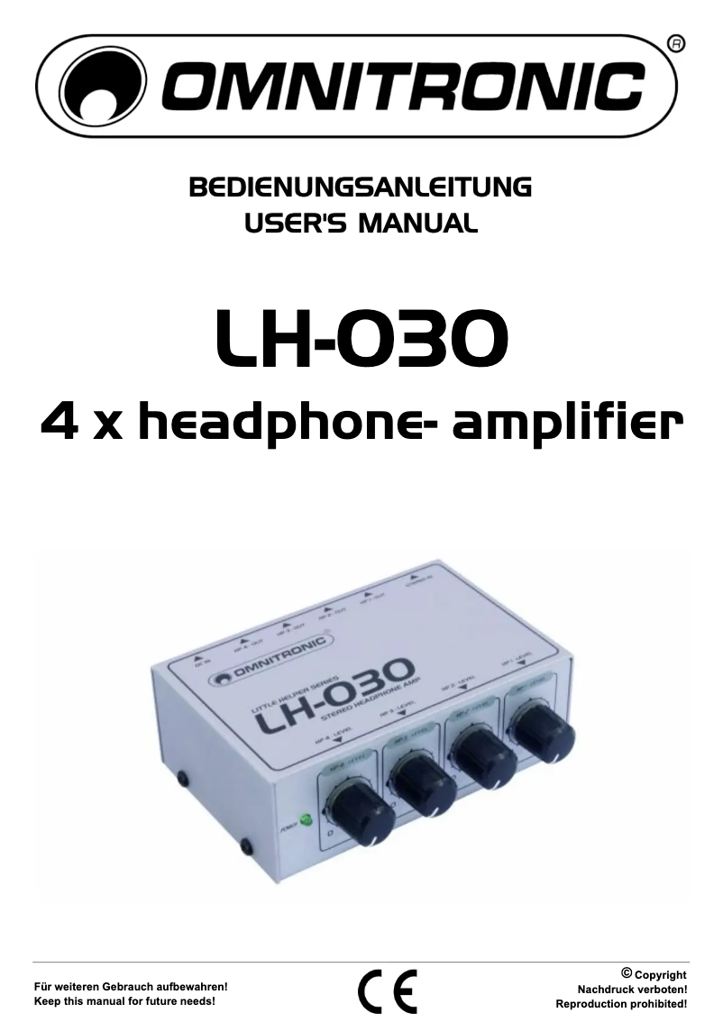 Image de la première page du manuel de l'appareil LH-030