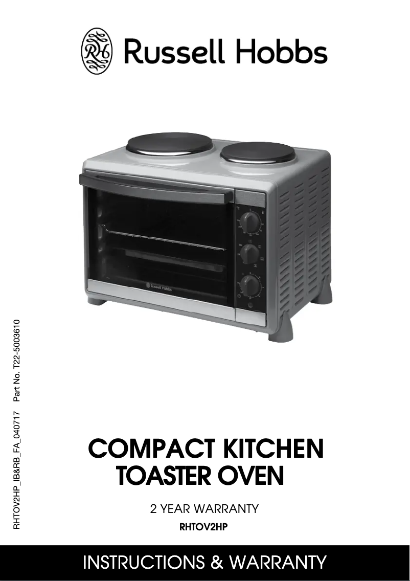 Página 1 del manual Manual de usuario Russell Hobbs RHTOV2HP