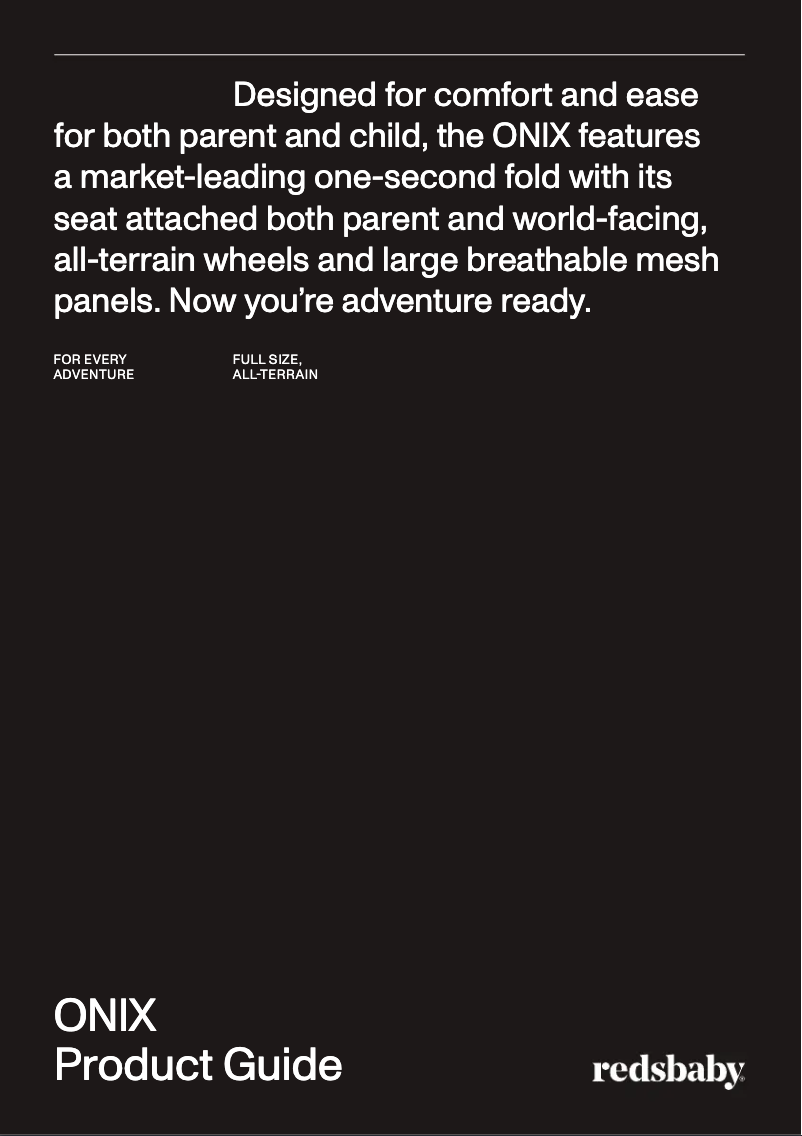 Imagen de la primera página del manual del dispositivo ONIX