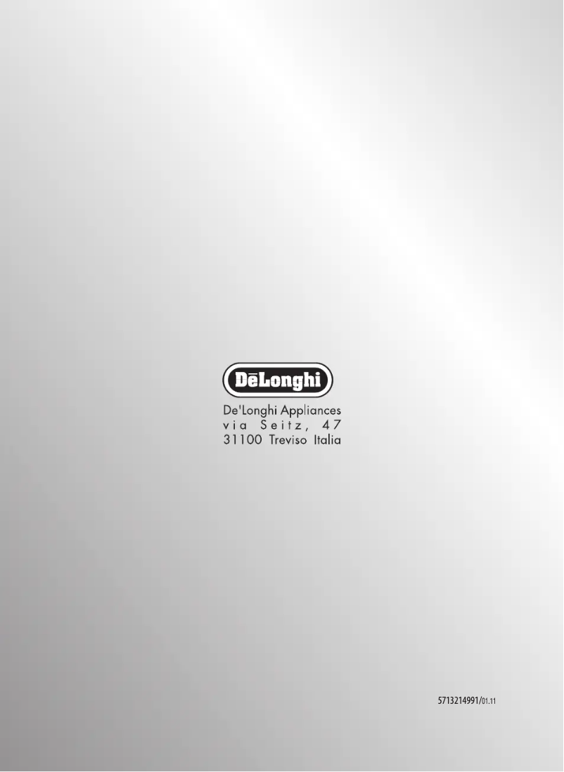 Page n°1 - Manuel utilisateur DeLonghi Magnifica S ESAM 04.120