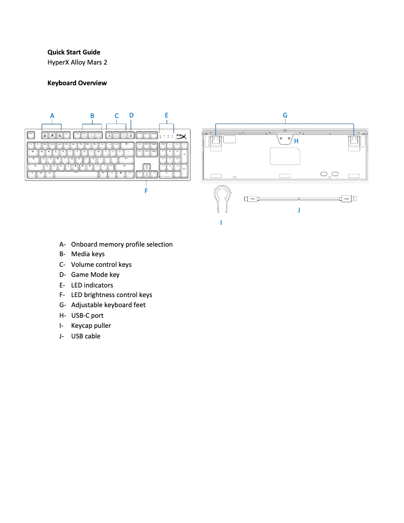 Página 1 del manual Manual de usuario HyperX Alloy Mars 2
