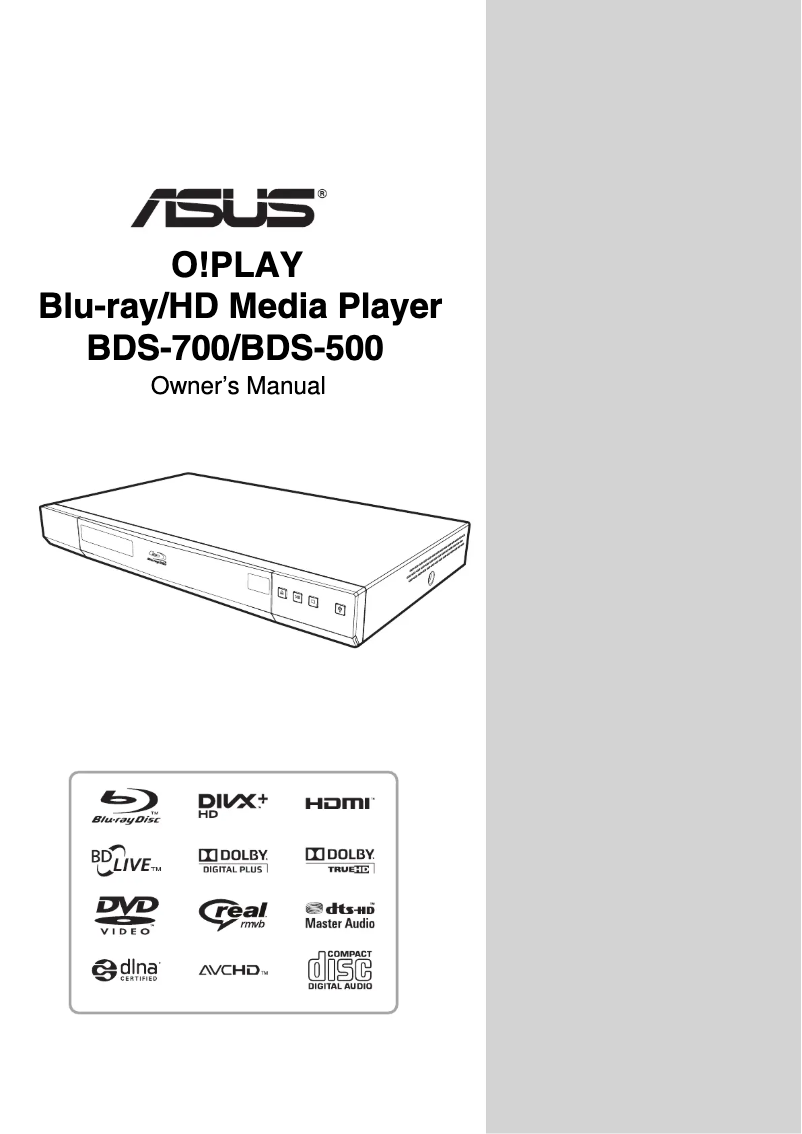 Image de la première page du manuel de l'appareil O!Play BDS-700