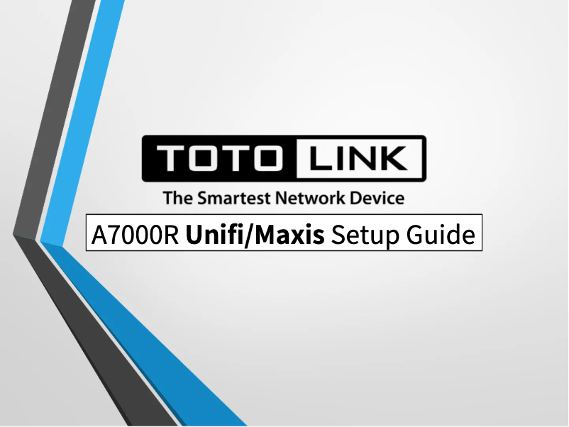 Page n°1 - Guide d'installation Totolink A7000R