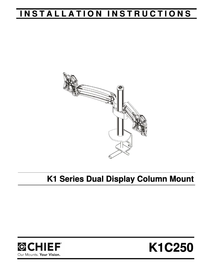 Página 1 del manual Manual de usuario Chief Kontour K1C250B