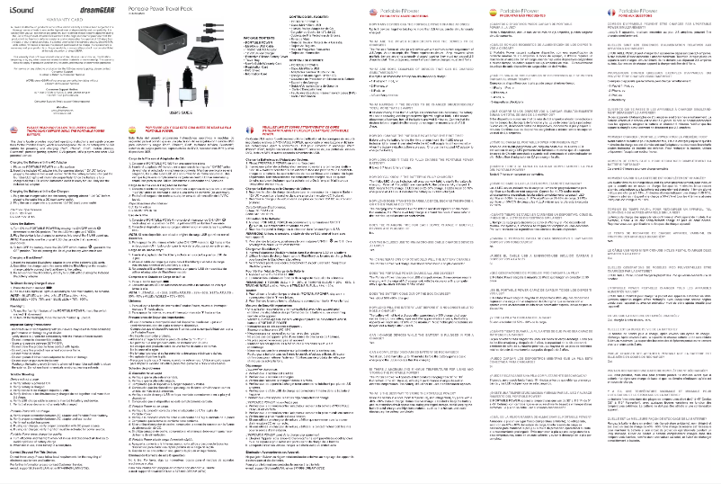 Image de la première page du manuel de l'appareil ISOUND-4589