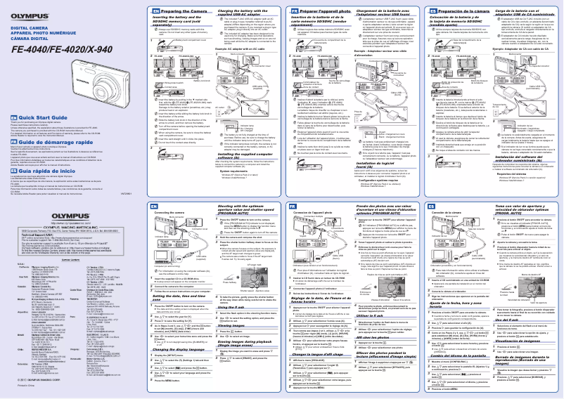 Image de la première page du manuel de l'appareil FE-4020