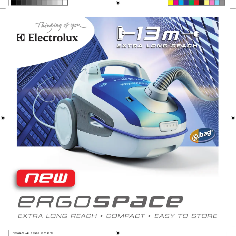 Page n°1 - Manuel utilisateur Electrolux Ergospace ZE341B