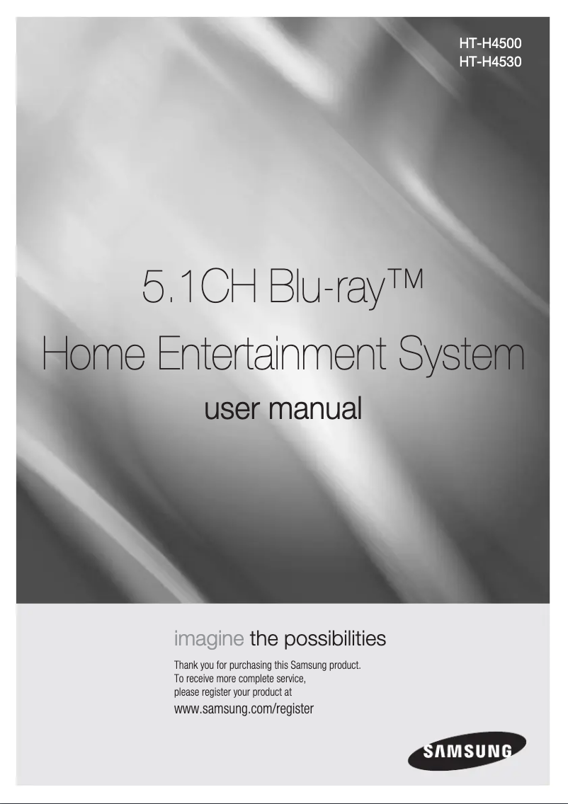 Page n°1 - Manuel utilisateur Samsung HT-H4530