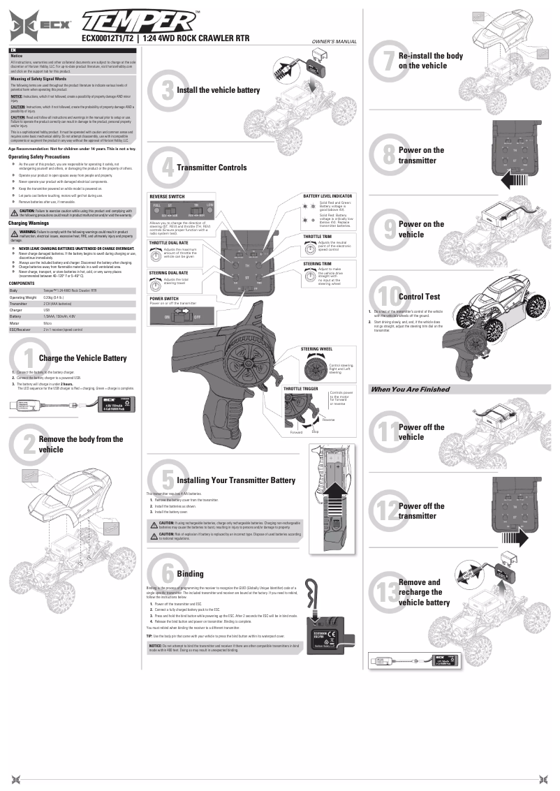 Image de la première page du manuel de l'appareil Temper ECX00012T1