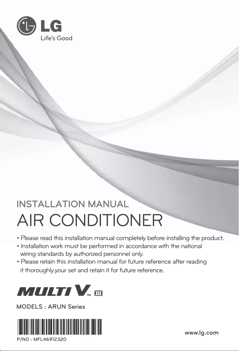 Page 1 de la notice Manuel utilisateur LG ARUN140LH3