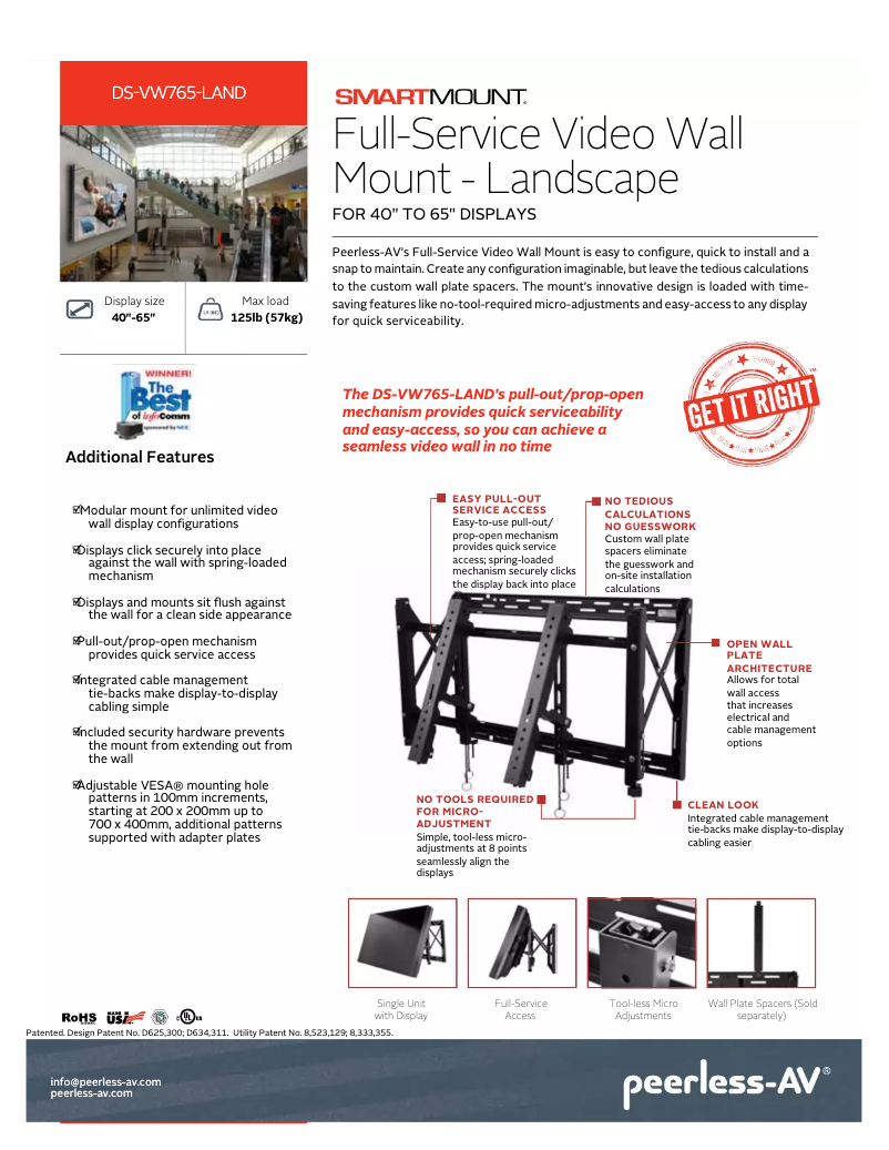 Image de la première page du manuel de l'appareil DS-VW765-LAND