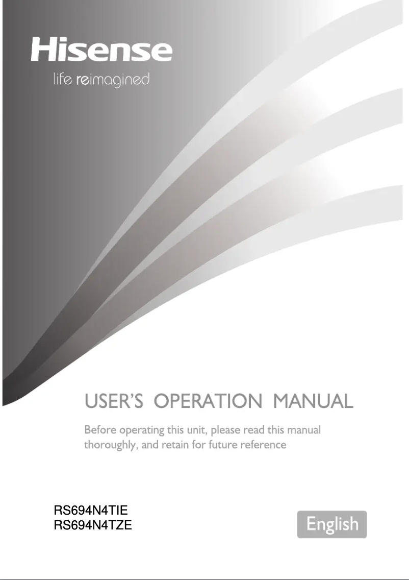 Image de la première page du manuel de l'appareil RS694N4TZE