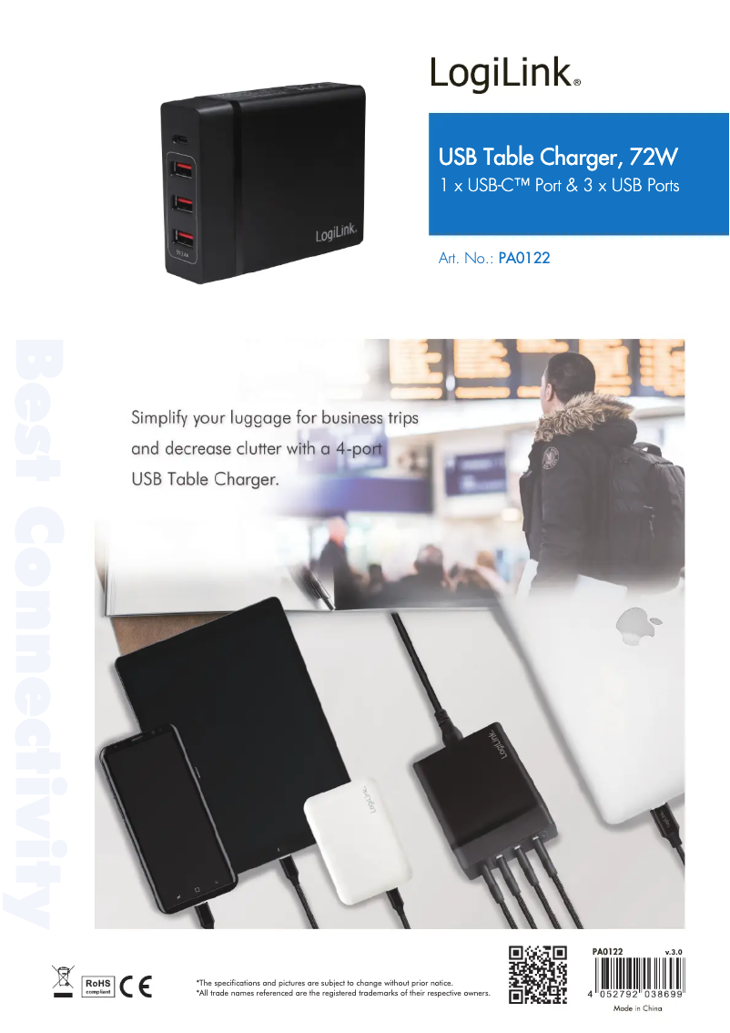 Page n°1 - Manuel utilisateur LogiLink PA0122