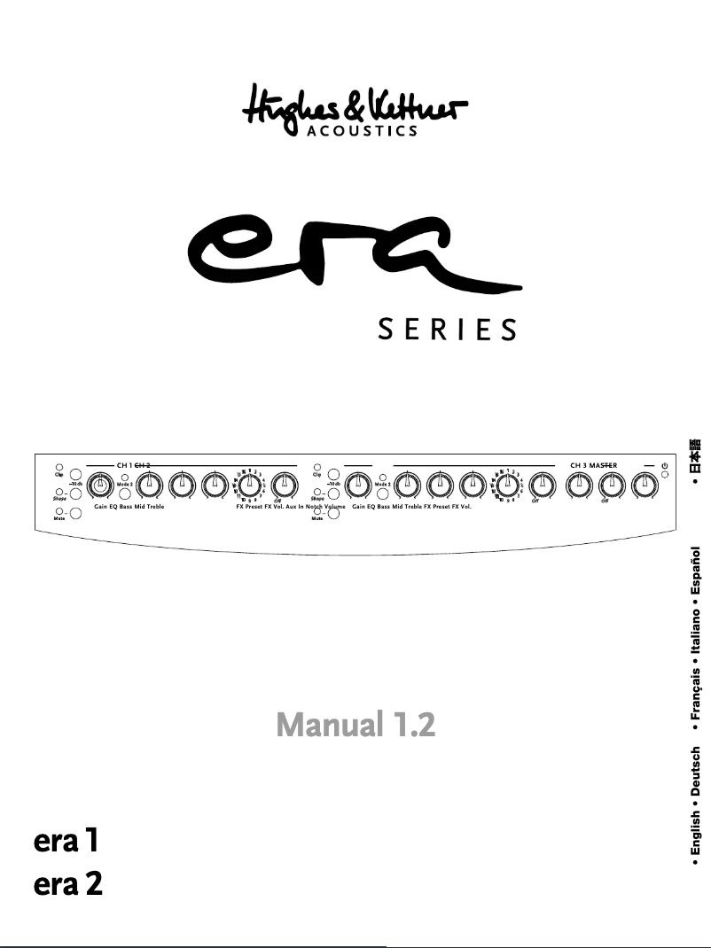 Page n°1 - Manuel utilisateur Hughes & Kettner ERA 2