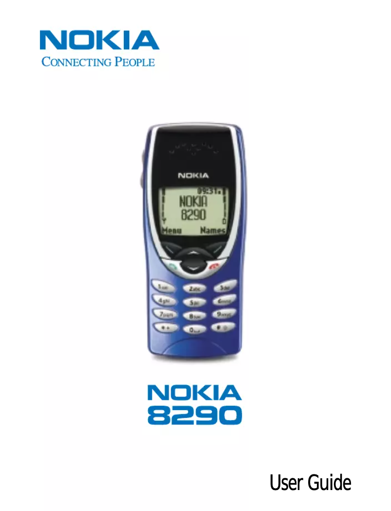 Image de la première page du manuel de l'appareil 8290